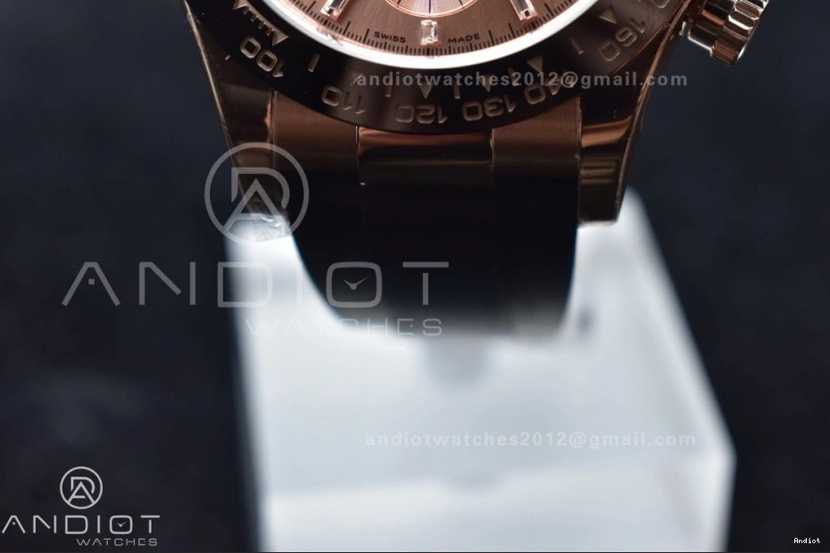 Rubber 116515 Edition Daytona Strap 1:1 RG on Oysterflex BTF Dial Best SA4130 0307